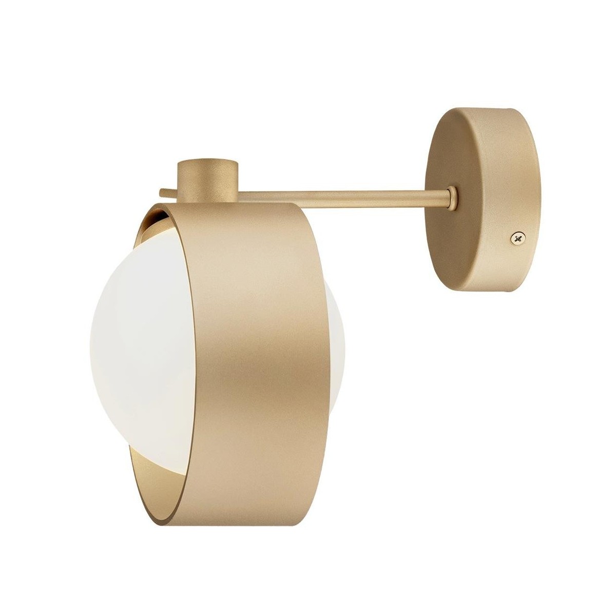 lampa wisząca 1 pł. MASSIMO PLUS kolor opal mat, złoty polskiej manufaktury Argon