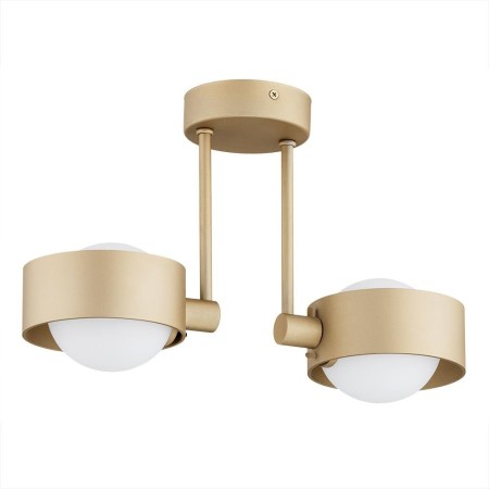 lampa wisząca 2 pł. MASSIMO PLUS kolor opal mat, złoty polskiej manufaktury Argon