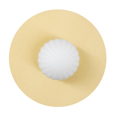 kinkiet / plafon 1 pł. PALOMA kolor opal mat (ryflowany), mosiądz szczotkowany polskiej manufaktury Argon