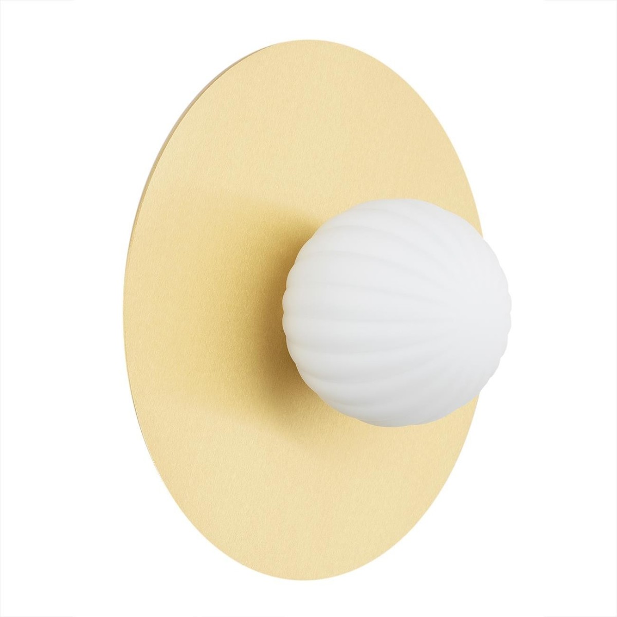 kinkiet / plafon 1 pł. PALOMA kolor opal mat (ryflowany), mosiądz szczotkowany polskiej manufaktury Argon