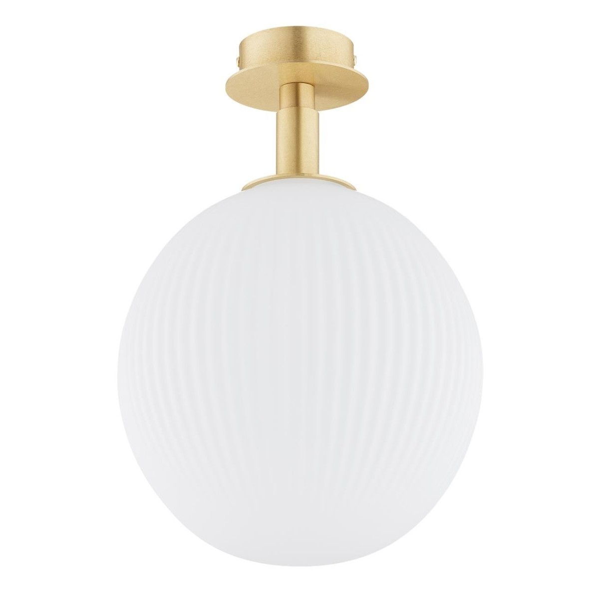 kinkiet / plafon 1 pł., wiekszy PALOMA kolor opal mat (ryflowany), mosiądz szczotkowany polskiej manufaktury Argon