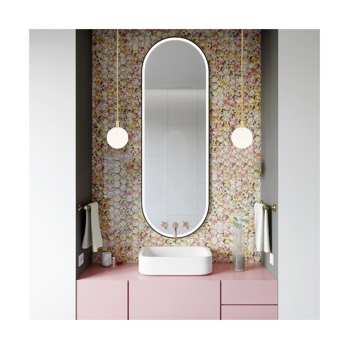 lampa wisząca 1 pł., mniejsza PALOMA kolor opal mat (ryflowany), mosiądz szczotkowany polskiej manufaktury Argon