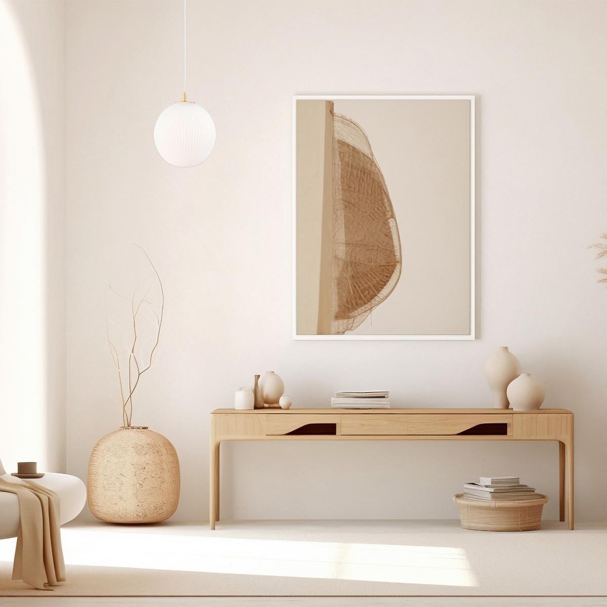 lampa wisząca 1 pł., większa PALOMA kolor opal mat (ryflowany), mosiądz szczotkowany polskiej manufaktury Argon