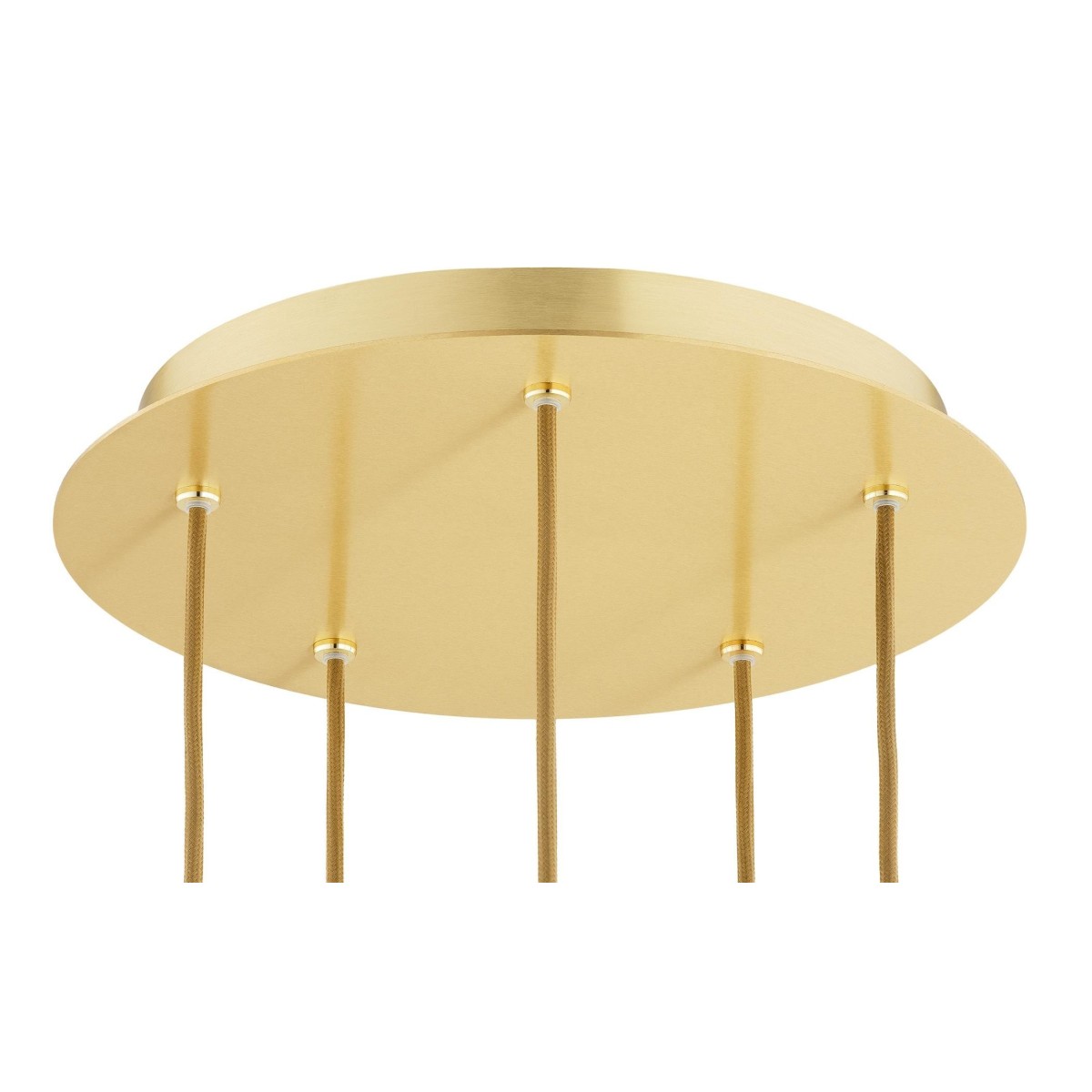 lampa wisząca 5 pł. PALOMA kolor dymny (ryflowane), mosiądz szczotkowany polskiej manufaktury Argon