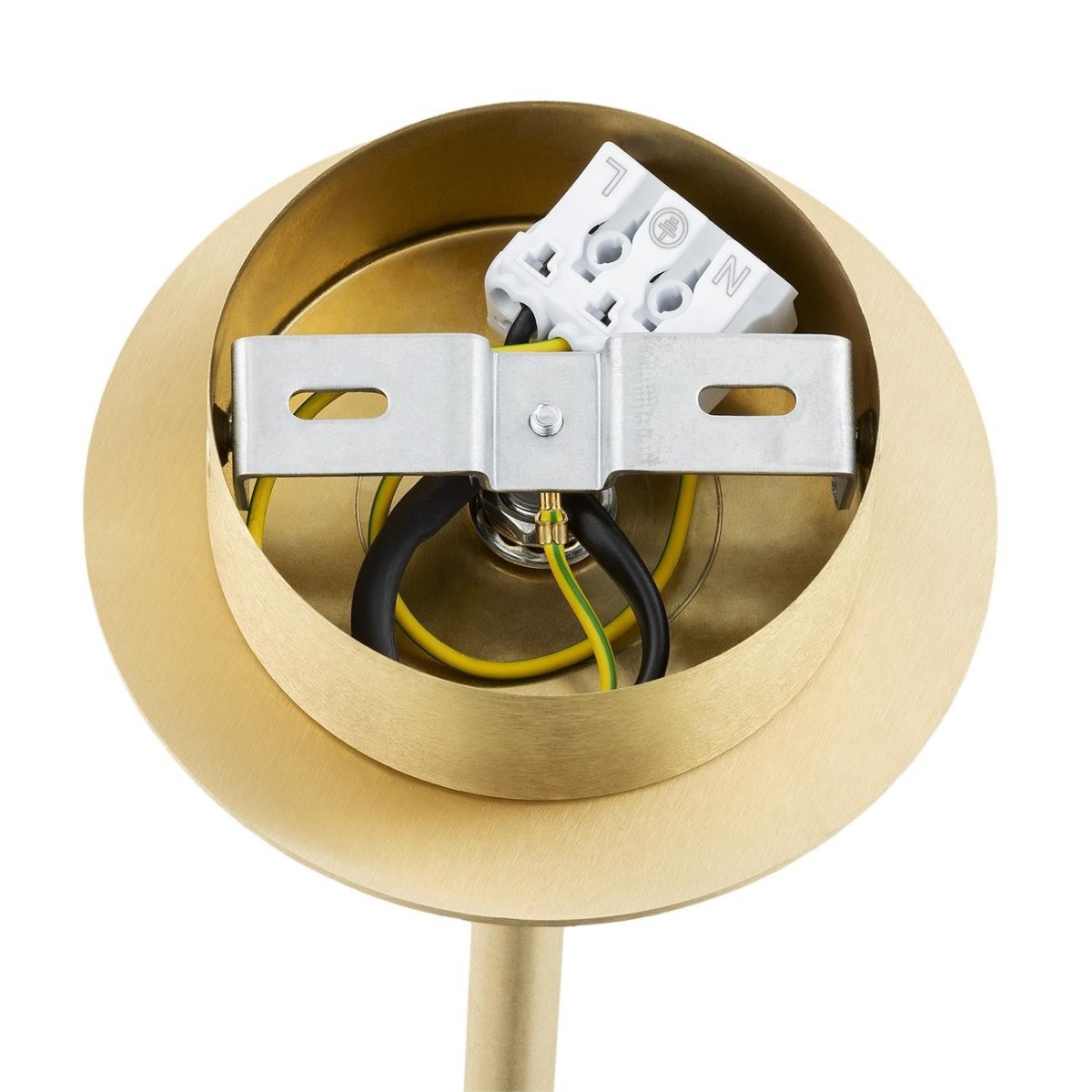 żyrandol 3 pł. PALOMA kolor dymny (ryflowane), mosiądz szczotkowany polskiej manufaktury Argon