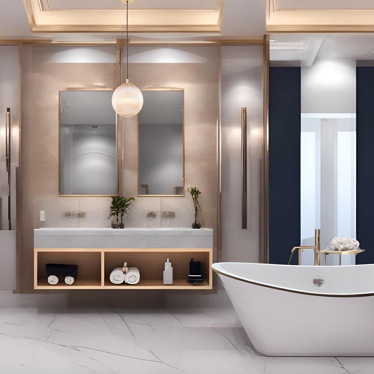 lampa wisząca 1 pł., większa PALOMA kolor miodowy lister (ryflowane), mosiądz szczotkowany polskiej manufaktury Argon