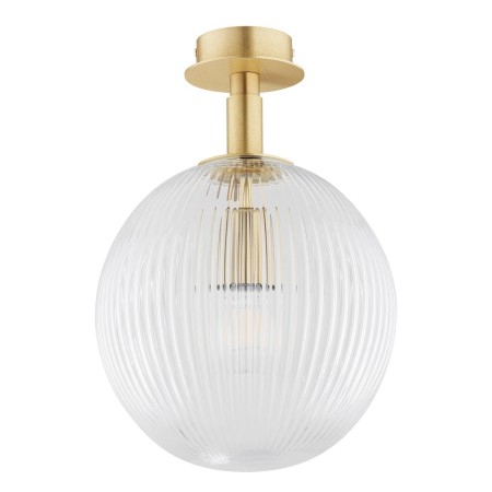 kinkiet / plafon 1 pł., wiekszy PALOMA kolor transparentny (ryflowane), mosiądz szczotkowany polskiej manufaktury Argon