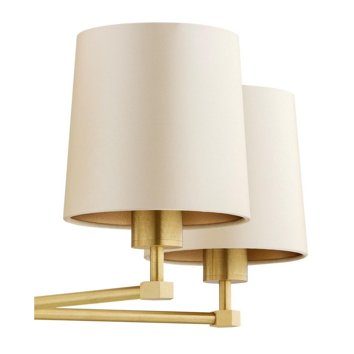 żyrandol 5 pł. PRINCETON kolor beżowy (złoty środek), mosiądz szczotkowany polskiej manufaktury Argon