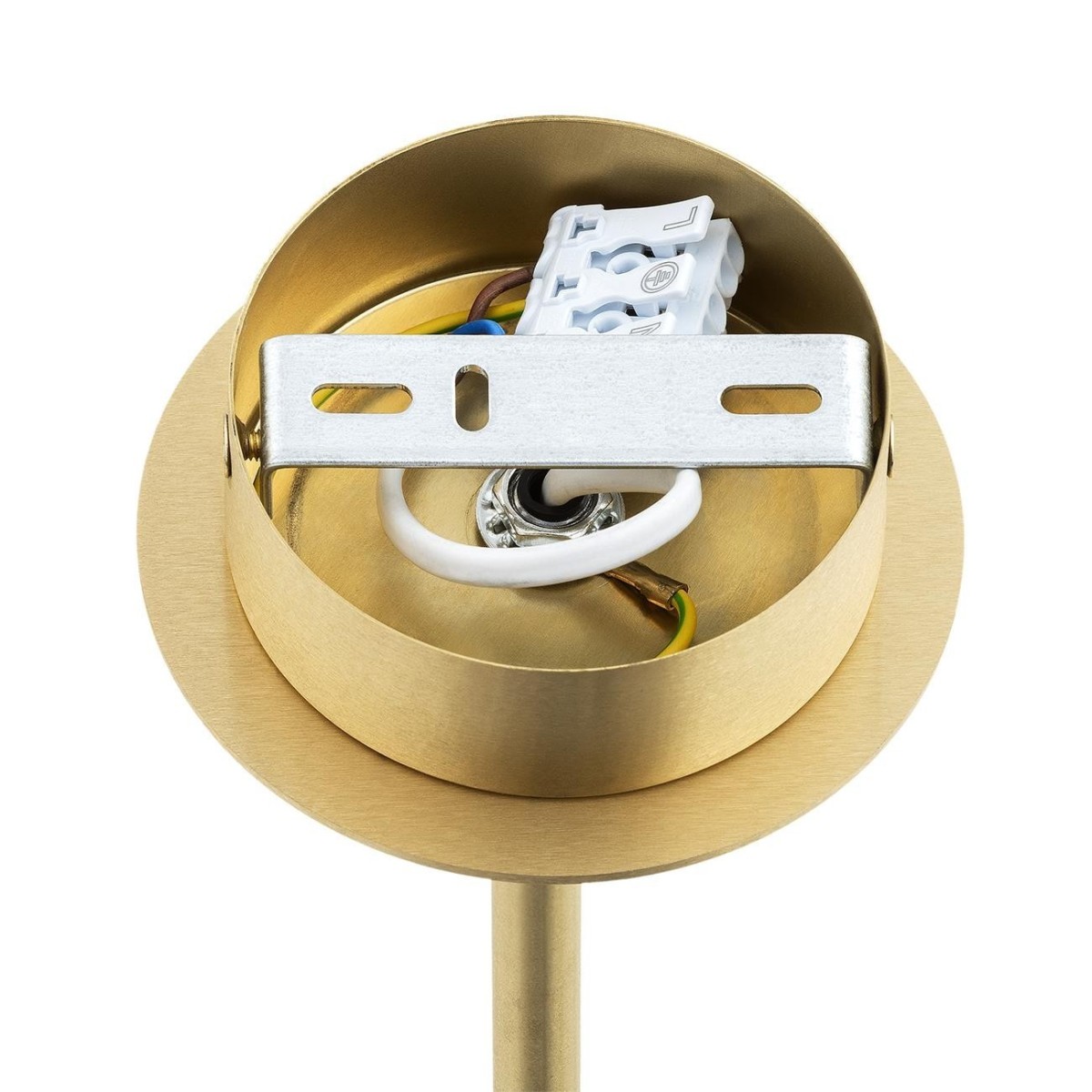 żyrandol 5 pł. PRINCETON kolor beżowy (złoty środek), mosiądz szczotkowany polskiej manufaktury Argon