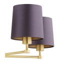 żyrandol 5 pł. PRINCETON kolor fioletowy-śliwkowy (złoty środek), mosiądz szczotkowany polskiej manufaktury Argon