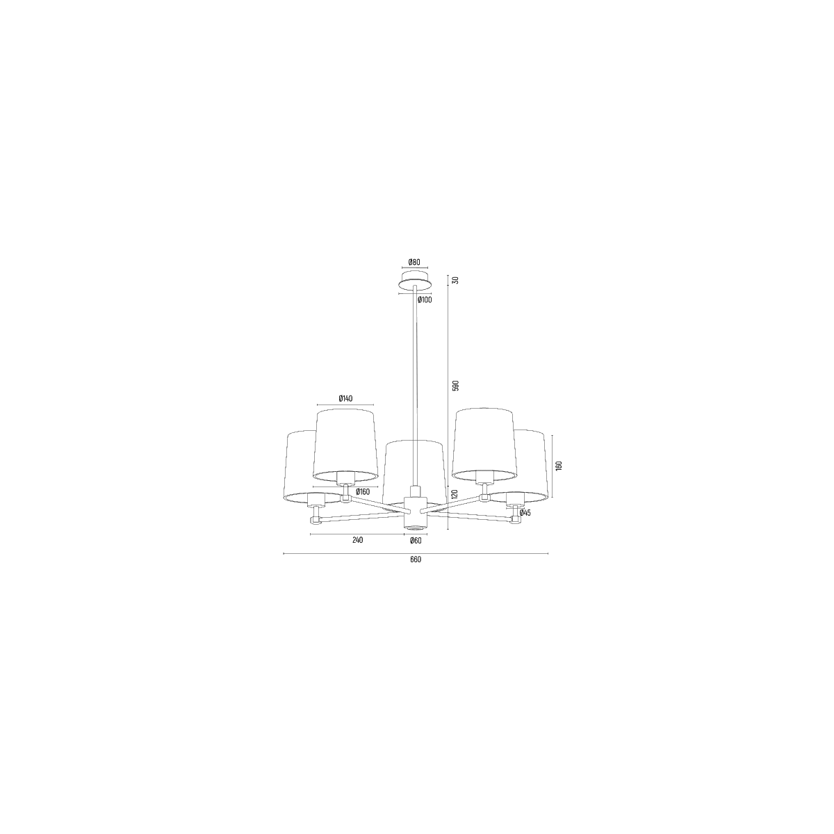 żyrandol 5 pł. PRINCETON kolor fioletowy-śliwkowy (złoty środek), mosiądz szczotkowany polskiej manufaktury Argon