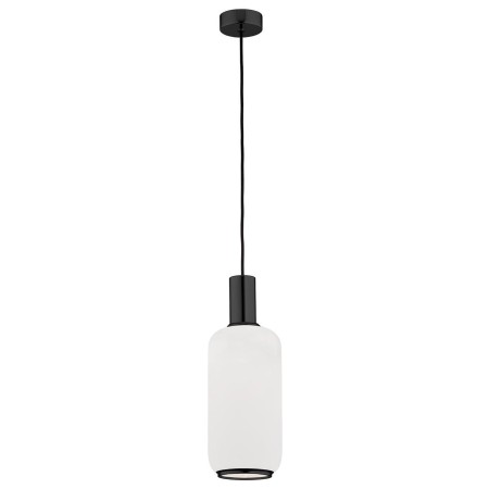 lampa wisząca 1 pł. SAGUNTO PLUS kolor opal mat, czarny struktura polskiej manufaktury Argon