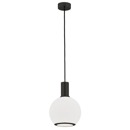 lampa wisząca 1 pł. SAGUNTO PLUS kolor opal mat, czarny struktura polskiej manufaktury Argon