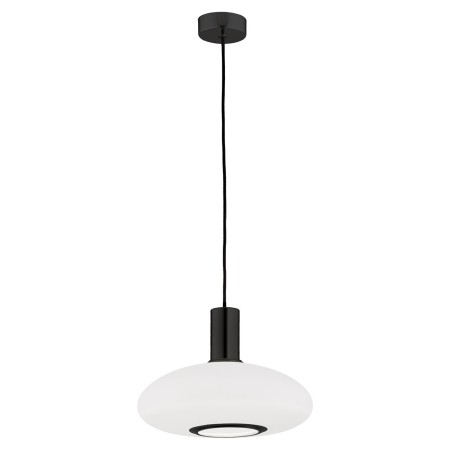 lampa wisząca 1 pł. SAGUNTO PLUS kolor opal mat, czarny struktura polskiej manufaktury Argon