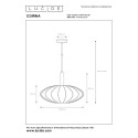 Lucide 03447/52/38 CORINA - Lampa wisząca - 50 cm - 1xE27 - Kremowa
