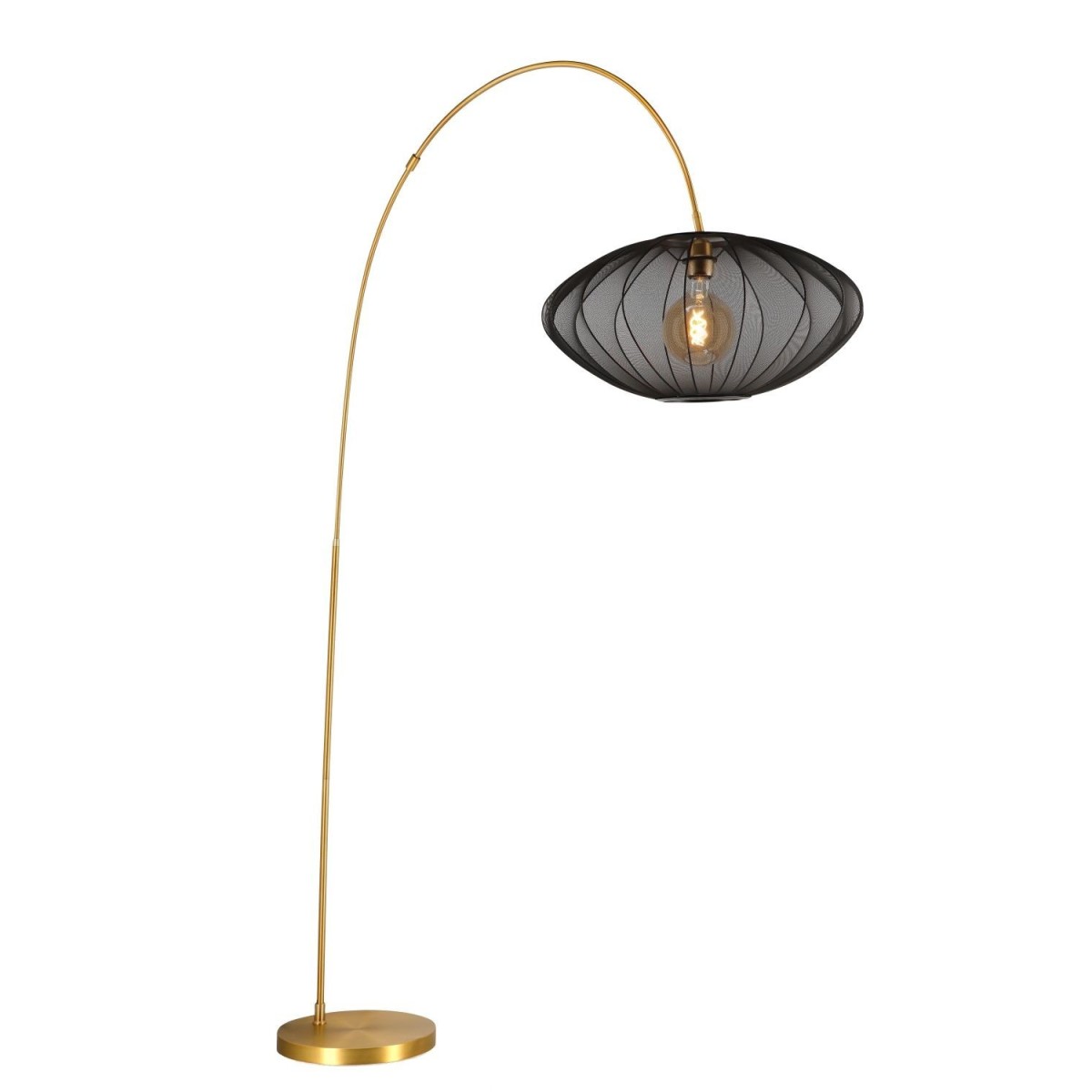 Lucide 03747/60/30 CORINA - Lampa podłogowa łukowa - 1xE27 - Czarna