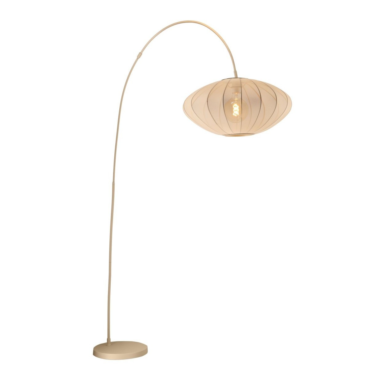 Lucide 03747/60/38 CORINA - Lampa podłogowa łukowa - 1xE27 - Kremowa