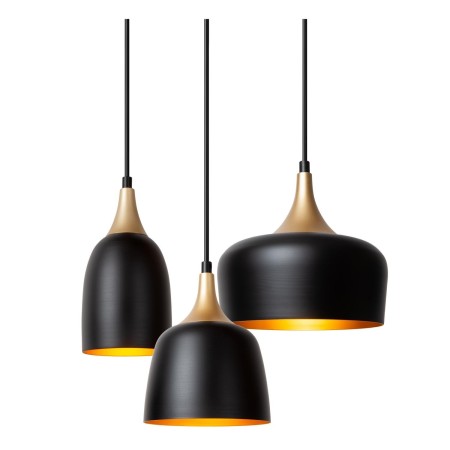 Lucide 05446/13/30 CHAYANNE - Lampa wisząca - 30 cm - 3xE14 - Czarny