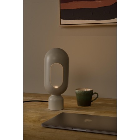 Lucide 05549/01/41 BARRIS - Lampa stołowa - 1xE27 - Taupe