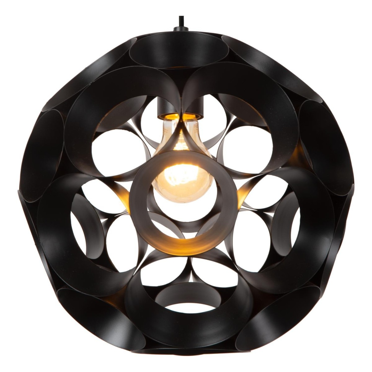Lucide 10423/30/30 HANNELORE - Lampa wisząca - 30 cm - 1xE27 - Czarny