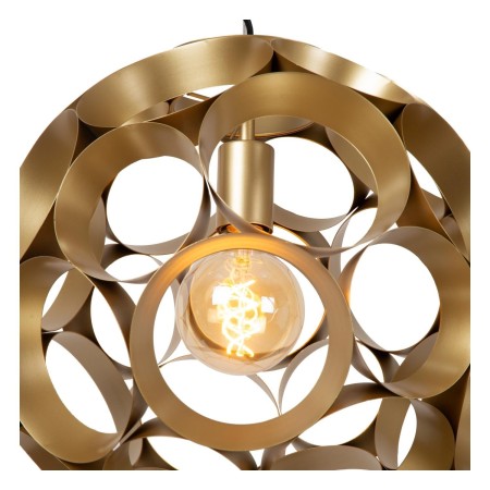 Lucide 10423/40/02 HANNELORE - Lampa wisząca - 40 cm - 1xE27 - Matowe złoto - Mosiądz