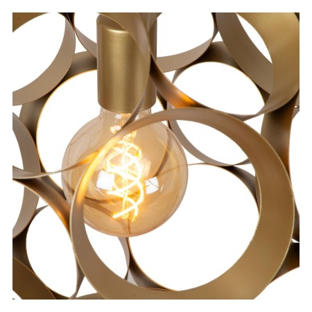 Lucide 10423/40/02 HANNELORE - Lampa wisząca - 40 cm - 1xE27 - Matowe złoto - Mosiądz
