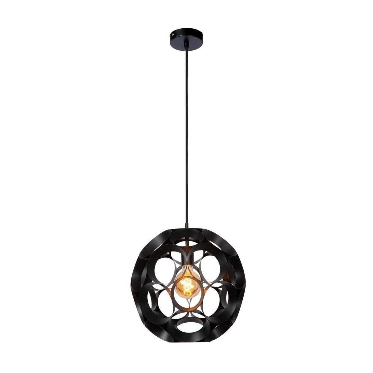 Lucide 10423/40/30 HANNELORE - Lampa wisząca - 40 cm - 1xE27 - Czarny