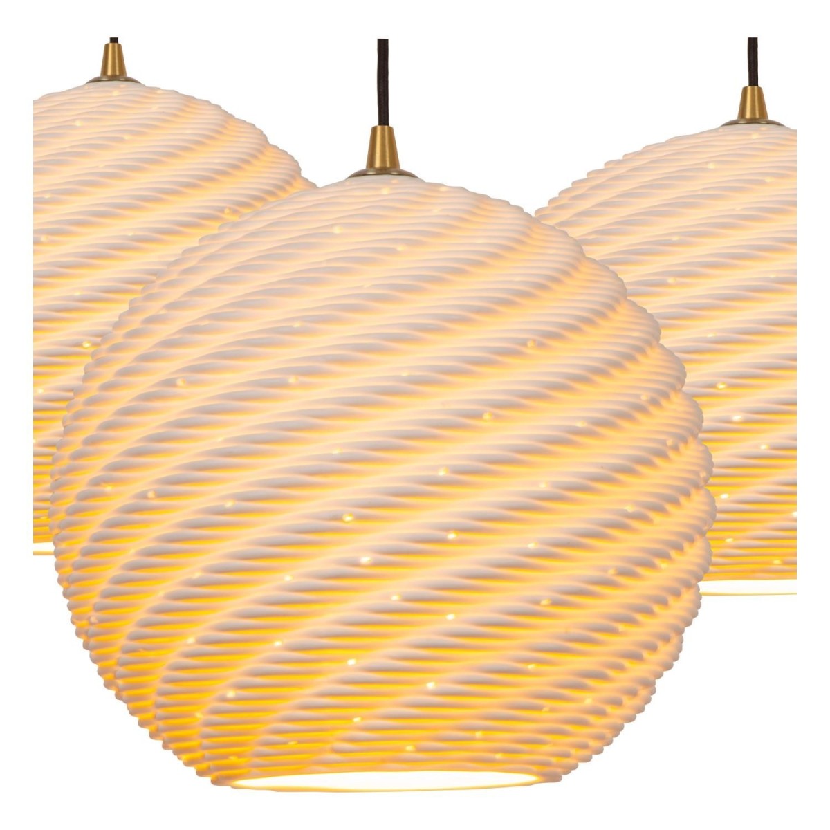Lucide 13451/03/31 BINA - Lampa wisząca - 40 cm - 3xE27 - Biała