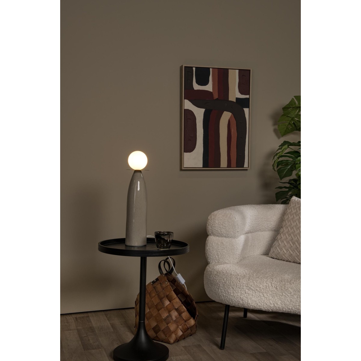 Lucide 13544/50/36 FIGARO - Lampa stołowa - 12 cm - 1xG9 - Szara