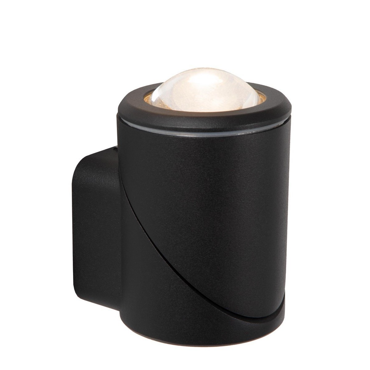 Lucide 15820/05/30 ERIN - Reflektor ścienny - Kinkiet do wewnątrz i na zewnątrz - LED - 1x5W 2700K - IP65 - Czarny