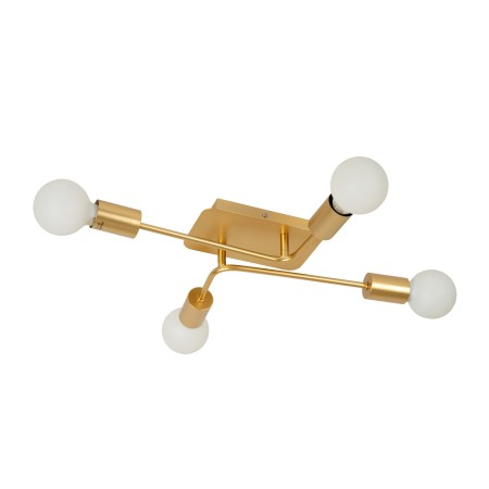 Lucide 21118/04/02 LESTER - Lampa sufitowa wpuszczana - 4xE27 - Matowe złoto - Mosiądz