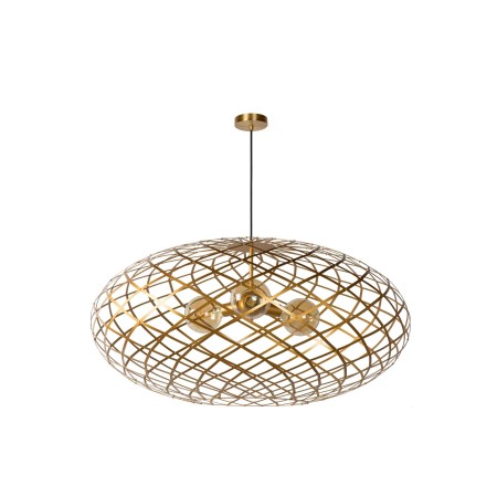 Lucide 21417/99/02 WOLFRAM - Lampa wisząca - 100 cm - 3xE27 - Matowe złoto - Mosiądz