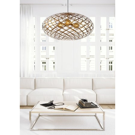 Lucide 21417/99/02 WOLFRAM - Lampa wisząca - 100 cm - 3xE27 - Matowe złoto - Mosiądz