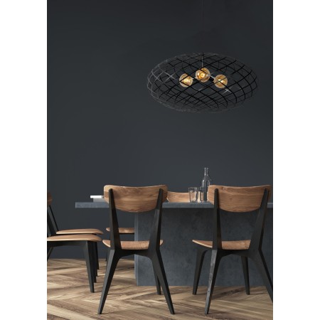 Lucide 21417/99/30 WOLFRAM - Lampa wisząca - 100 cm - 3xE27 - Czarna