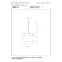 Lucide 21435/60/38 TRIBUTE - Lampa wisząca - 60 cm - 1xE27 - Kremowy