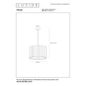 Lucide 21439/40/31 FOLD - Lampa wisząca - 40 cm - 1xE27 - Biała