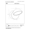 Lucide 22865/12/31 FINN - Kinkiet do wewnątrz i na zewnątrz - LED - 1x12W 3000K - IP54 - Czujnik dzień-noc - Biały