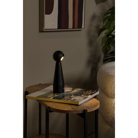 Lucide 33500/03/30 IPSOS - Lampa stołowa akumulatorowa - Akumulator - Ściemniacz LED - 1x3W 2700K - Czarny