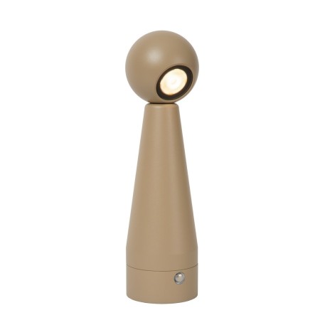 Lucide 33500/03/41 IPSOS - Lampa stołowa akumulatorowa - Akumulator - Ściemniacz LED - 1x3W 2700K - Taupe