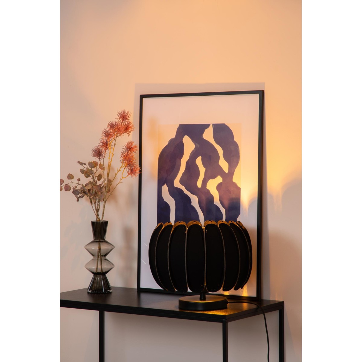 Lucide 34545/81/30 SPENCER - Lampa stołowa - 30 cm - 1xE27 - Czarna