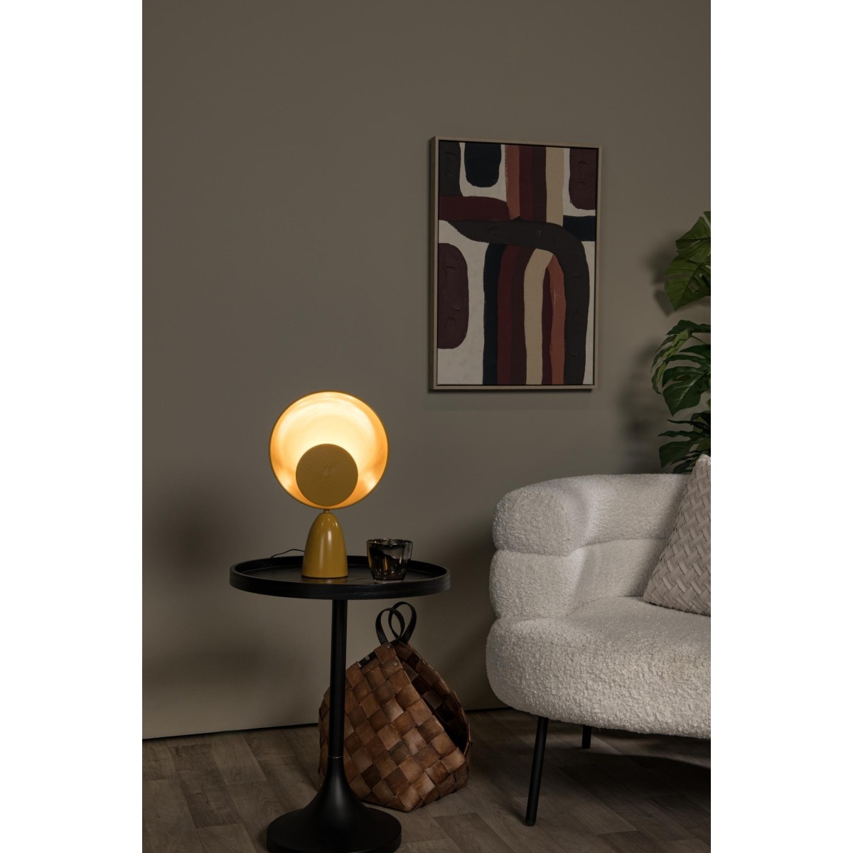 Lucide 34552/03/44 CASTAMAR - Lampa stołowa - 25.5 cm - LED - 1x8W 2100K - Ochra Żółta