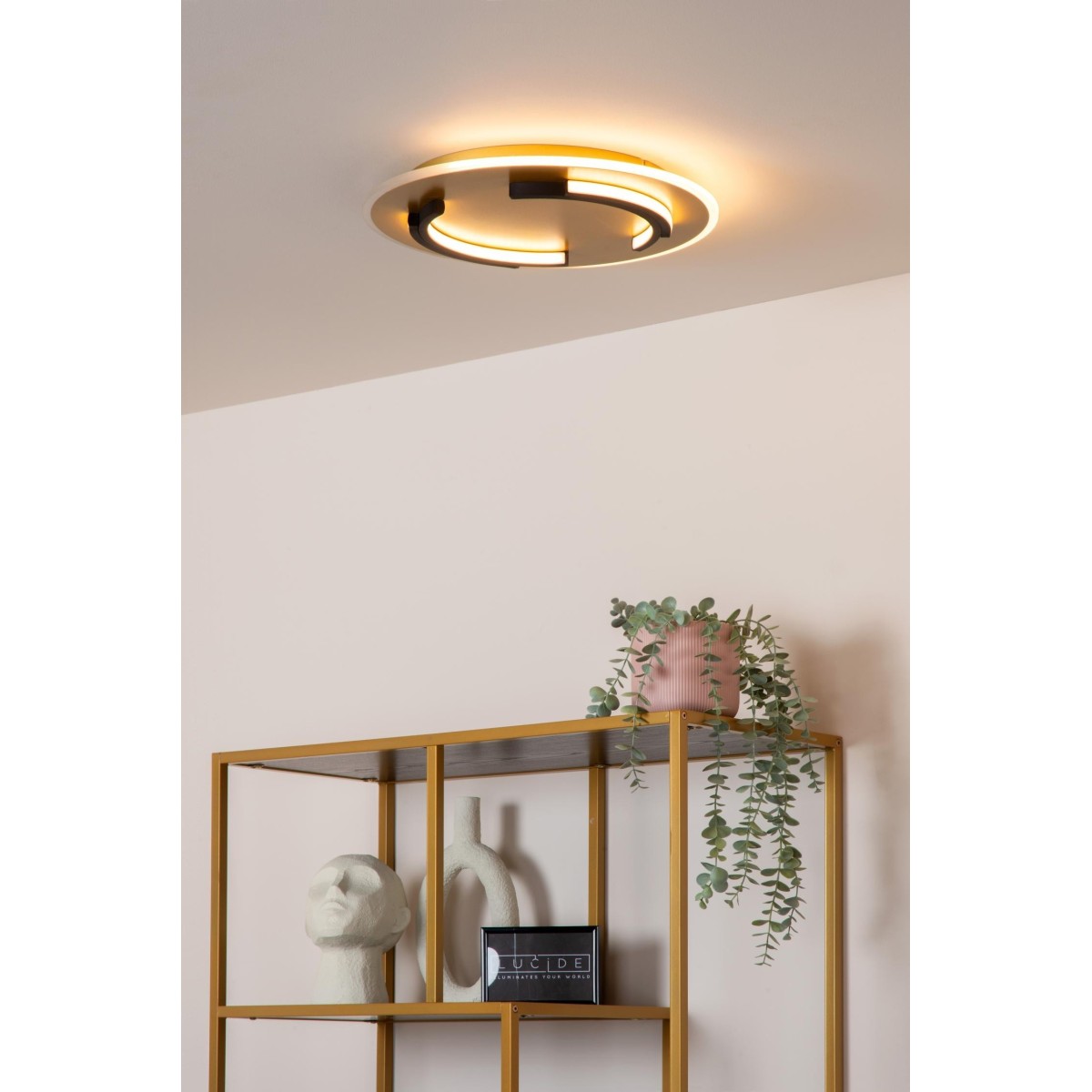 Lucide 44113/30/02 ANDREAS - Lampa sufitowa wpuszczana - 39.6 cm - LED - 1x30W 2700K - Matowe złoto - Mosiądz