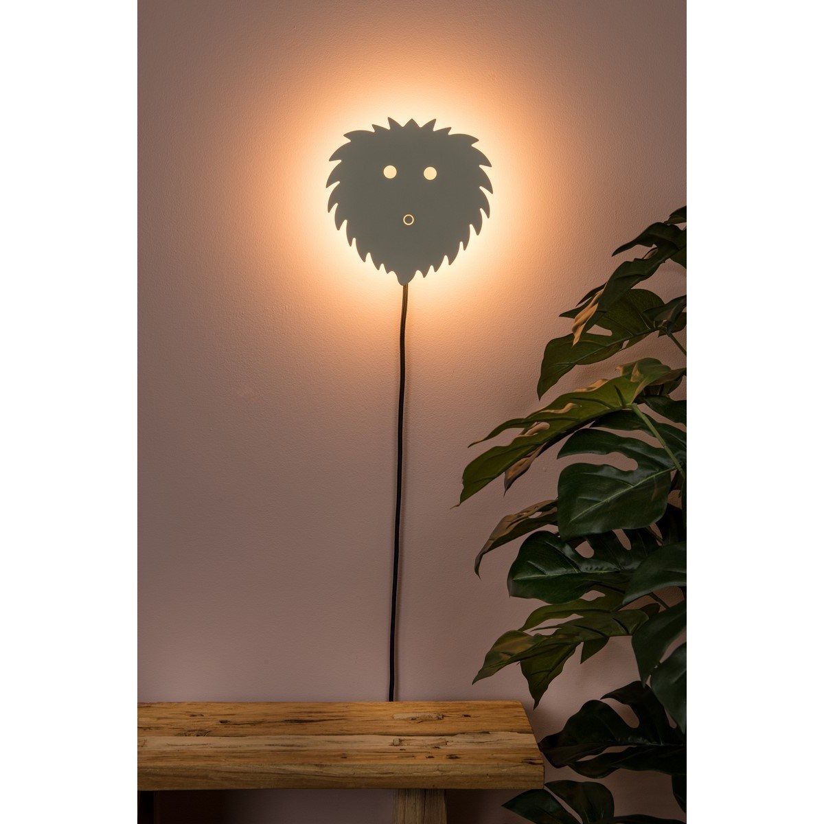 Lucide 44204/08/38 CHARLIE - Kinkiet dziecięcy - LED ściemnialny - 1x7W 2700K - kremowy