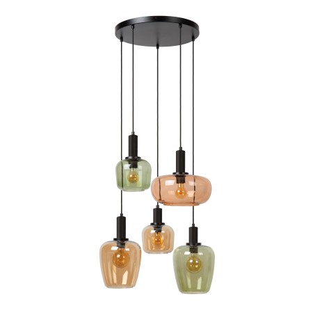 Lucide 45408/15/99 ILONA - Lampa wisząca - 5xE27 - Czarna