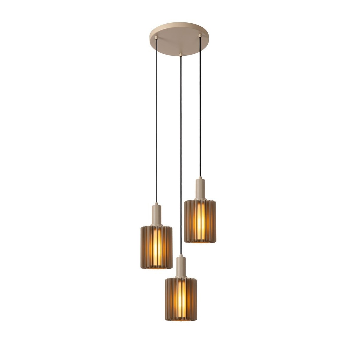 Lucide 45410/13/41 LAMBRES - Lampa wisząca - 3xE27 - Taupe