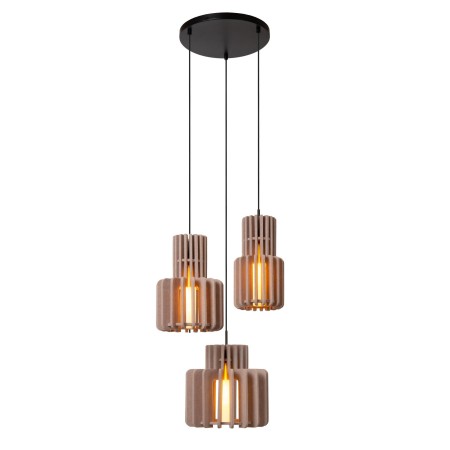 Lucide 45491/13/41 ROLLO - Lampa wisząca - 3xE27 - Taupe