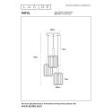 Lucide 45492/13/36 RAFAL - Lampa wisząca - 50 cm - 3xE27 - Szara