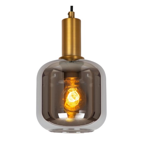 Lucide 45494/16/65 JOANET - Lampa wisząca - 16 cm - 1xE27 - Szary dymny