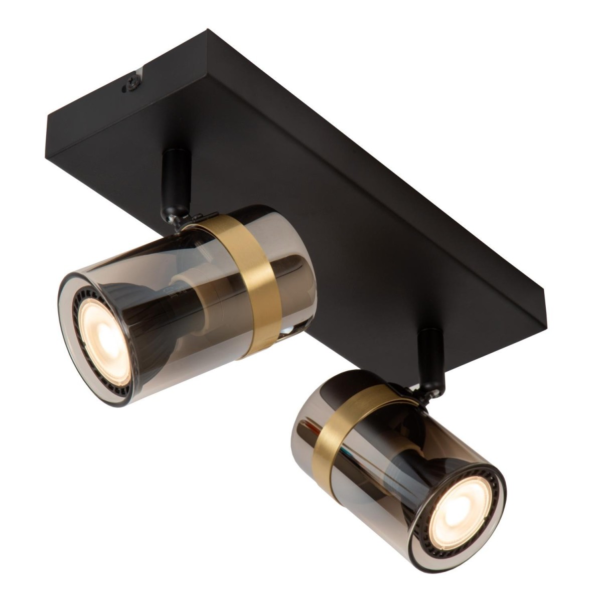 Lucide 57900/02/65 UPTON - Reflektor sufitowy - 2xGU10 - Szary dymny