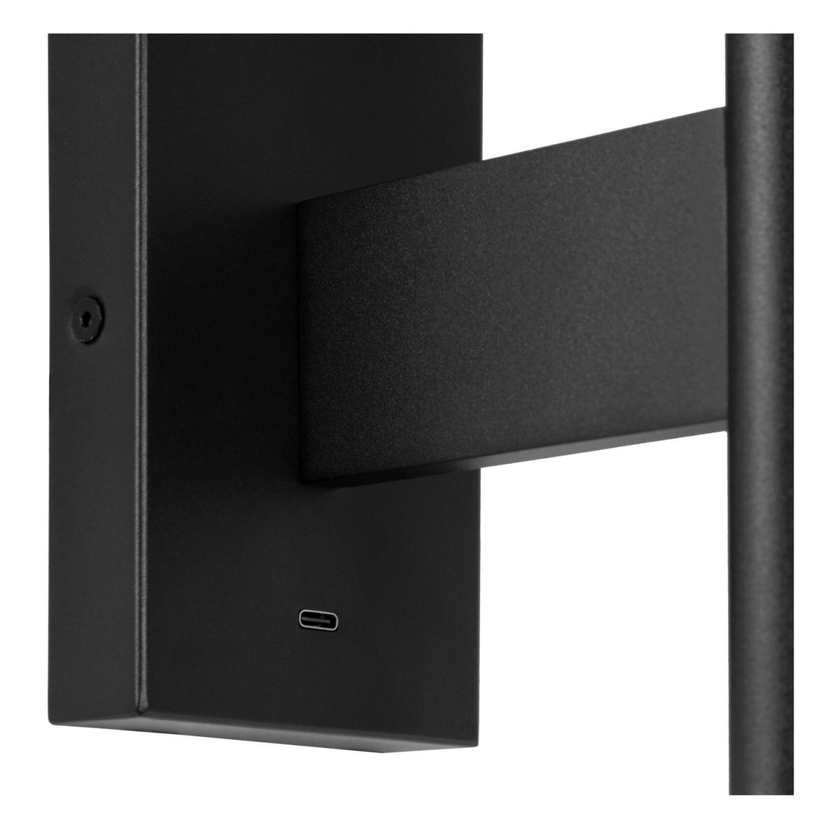 Lucide 68210/06/30 FINAN - Kinkiet - LED - 1x6W 2700K - Z portem ładowania USB - Czarny